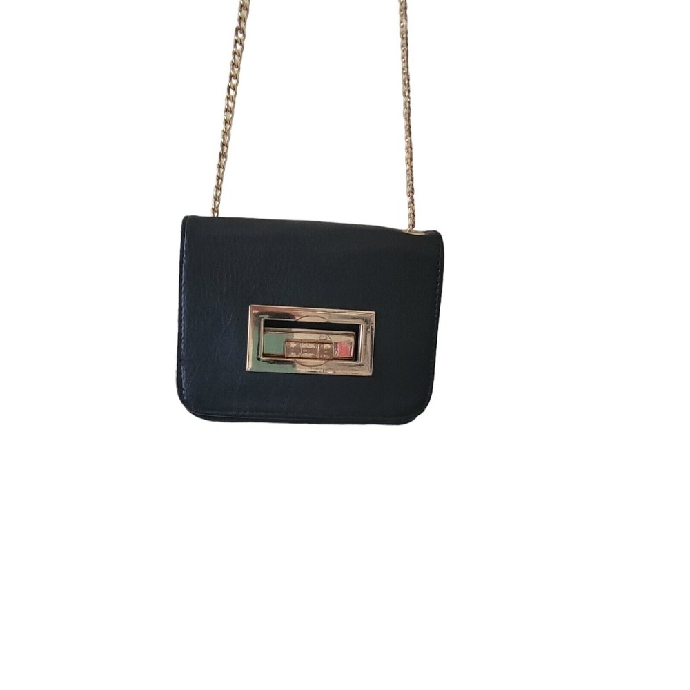 Free People‎ Leather Chain Shoulder Bag Black - Picture 5 of 5